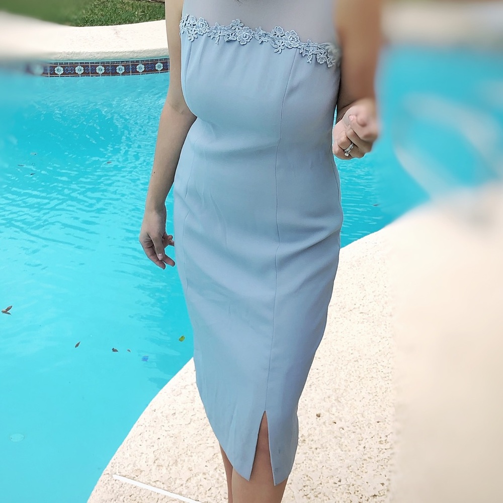 Kenneth Nolan baby blue vintage dress, size s/m